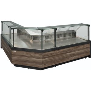 Витрина холодильная Carboma GC111 VV 1,5-1 (1008 Темный дуб) (динамика, без боковин) - Изображение 3