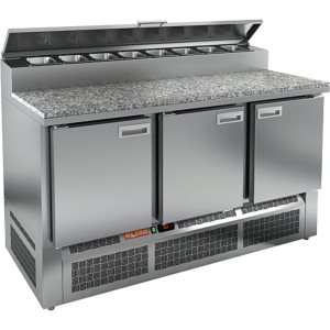 Стол холодильный для пиццы HiCold PZE2-111/GN М камень