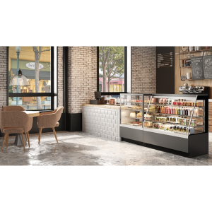 Витрина кондитерская Chilz VETE KUB 90 серый матовый, шлифованная нержавейка - Изображение 2