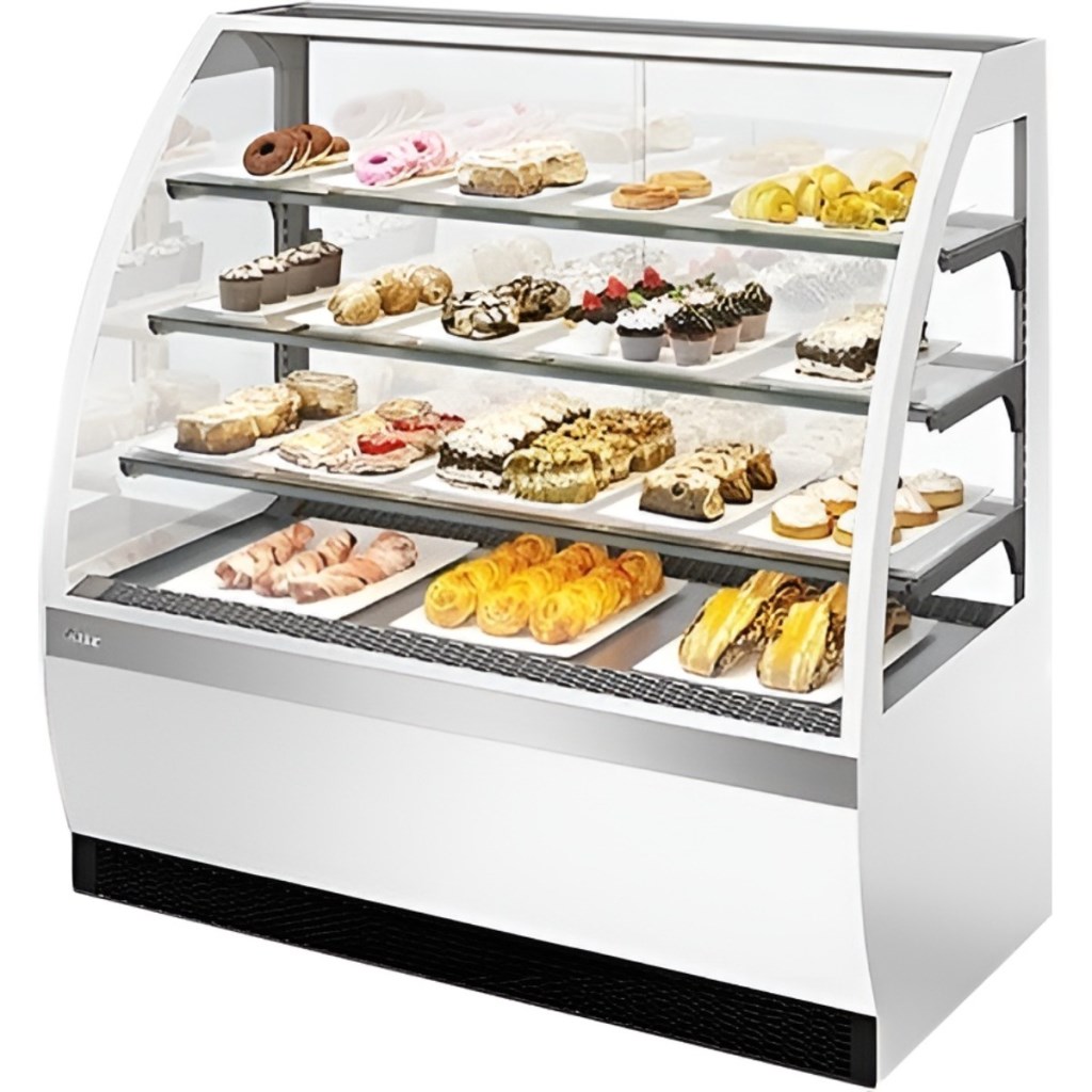 Витрина кондитерская Chilz VETE OF 130 белый глянец, шлифованная нержавейка