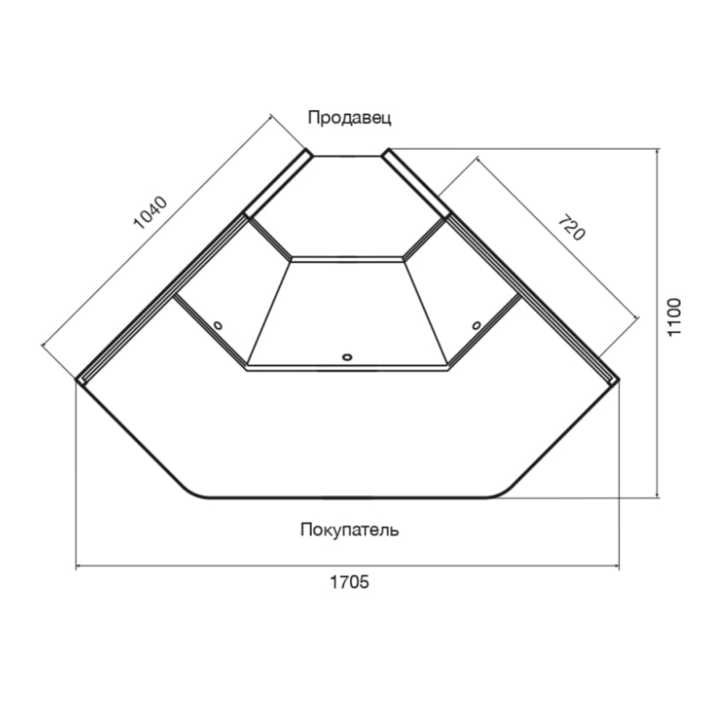 Витрина холодильная универсальная Dazzl Galaxy 080 ОУ 90 динамика, прессервы