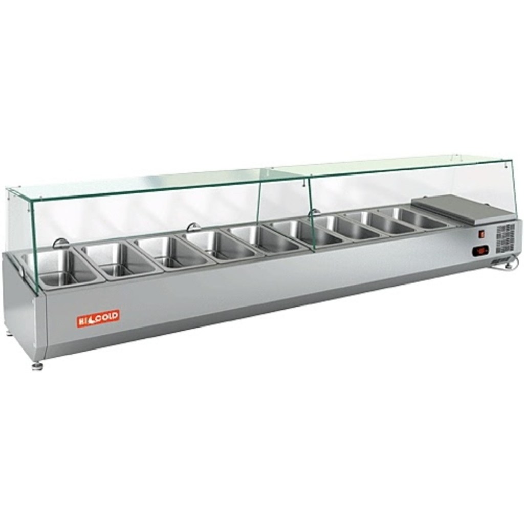 Витрина холодильная для ингредиентов HICOLD VRTG 1970 к PZ3 (1/4)