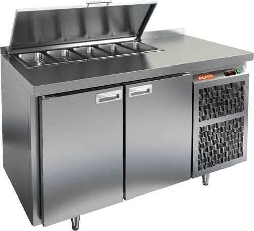 Стол холодильный для салатов HiCold SL2-11GN (1/6) М с крышкой