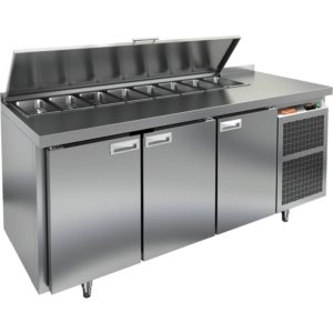 Стол холодильный для салатов HiCold SL1-111GN (1/3) с крышкой