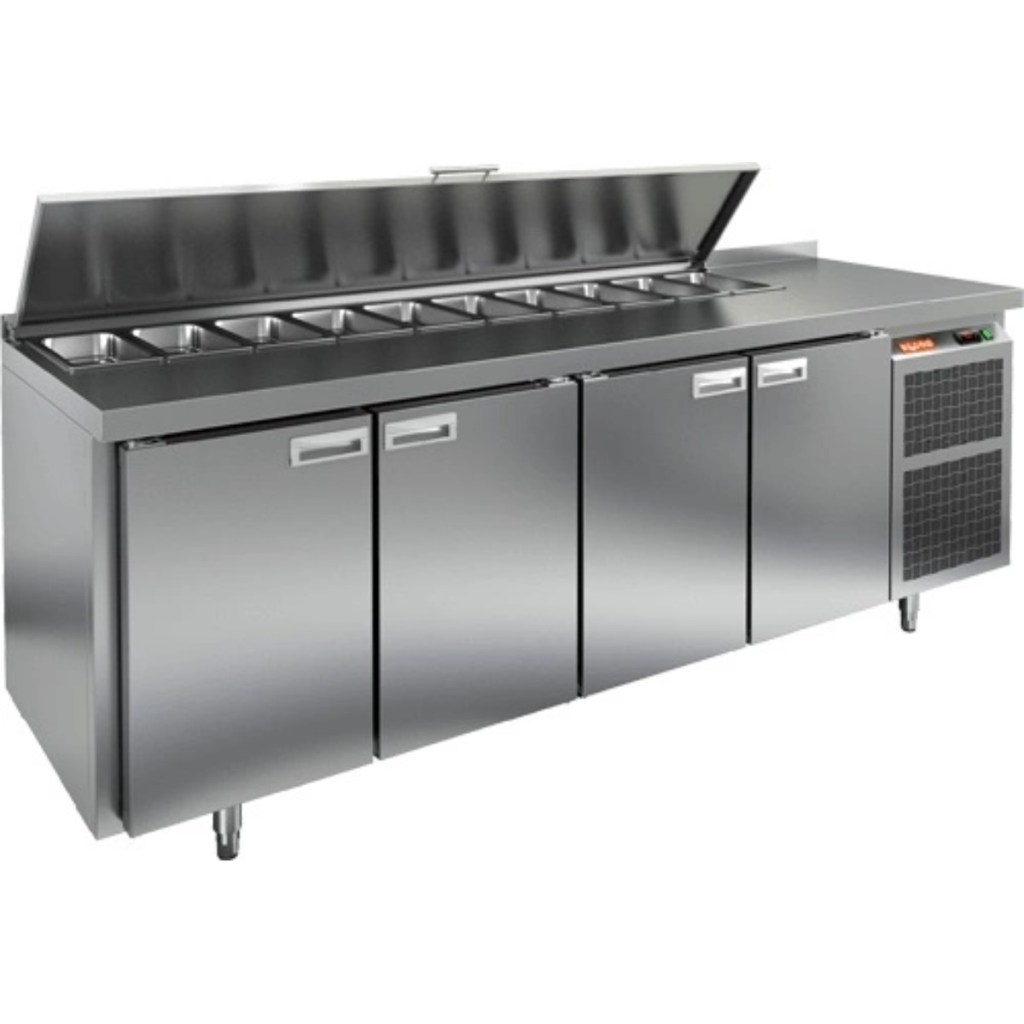 Стол холодильный для салатов HiCold SL1-1111SN с крышкой