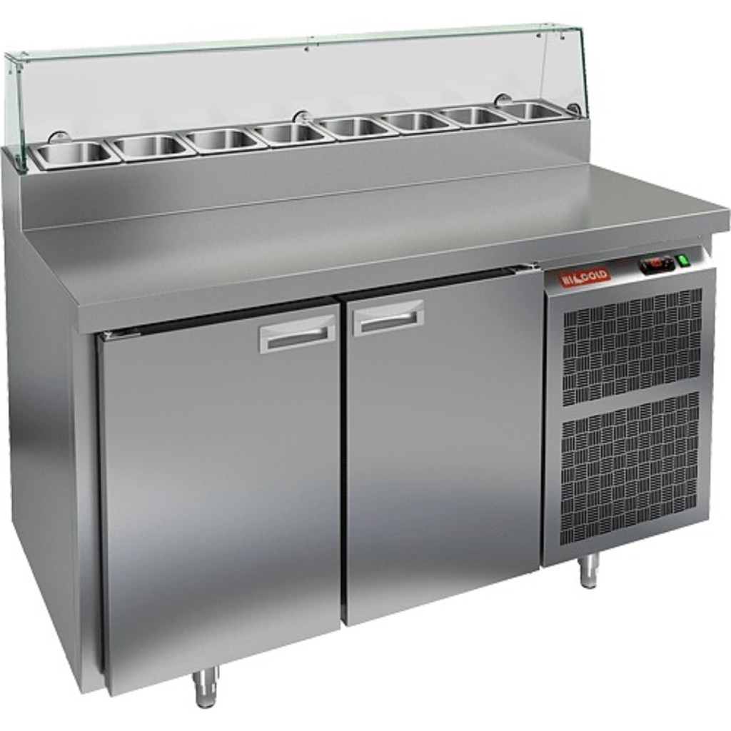 Стол холодильный для пиццы HiCold PZ2-11/GN (1/6H) стекло