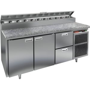 Стол холодильный для пиццы HiCold PZ2-112GN (1/6) камень