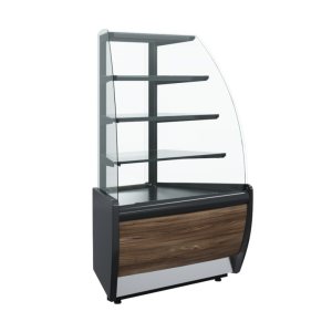 Витрина кондитерская Carboma K70 VM-3 Light Паттерн (0108 Темный дуб) угловая