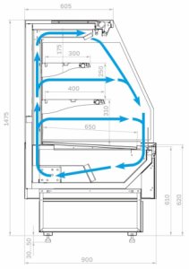 Горка холодильная Carboma GC95 VM 1,25-2 без боковин (версия 2.0) (9006-9005) - Изображение 3