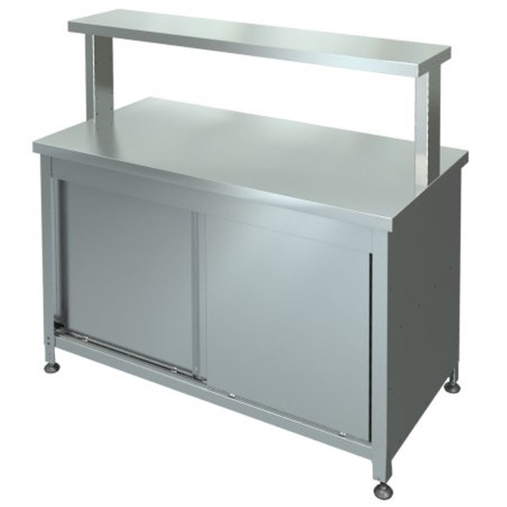 Стол-тумба производственный МХМ СТК-2-1200/600 с полкой